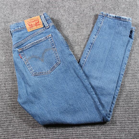 Levi’s Jeans Womens 29x28 Light Blue 501 Skinny Button Fly Stretch - Picture 1 of 10